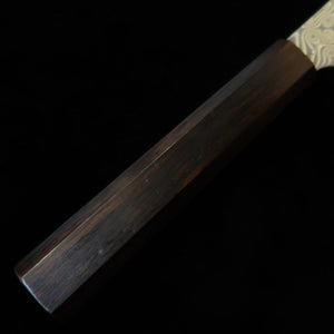 Nigara Hamono Forging NIGARA Anmon Nakiri kiritsuke SG2, mango octogonal integral de ébano (180 mm)
