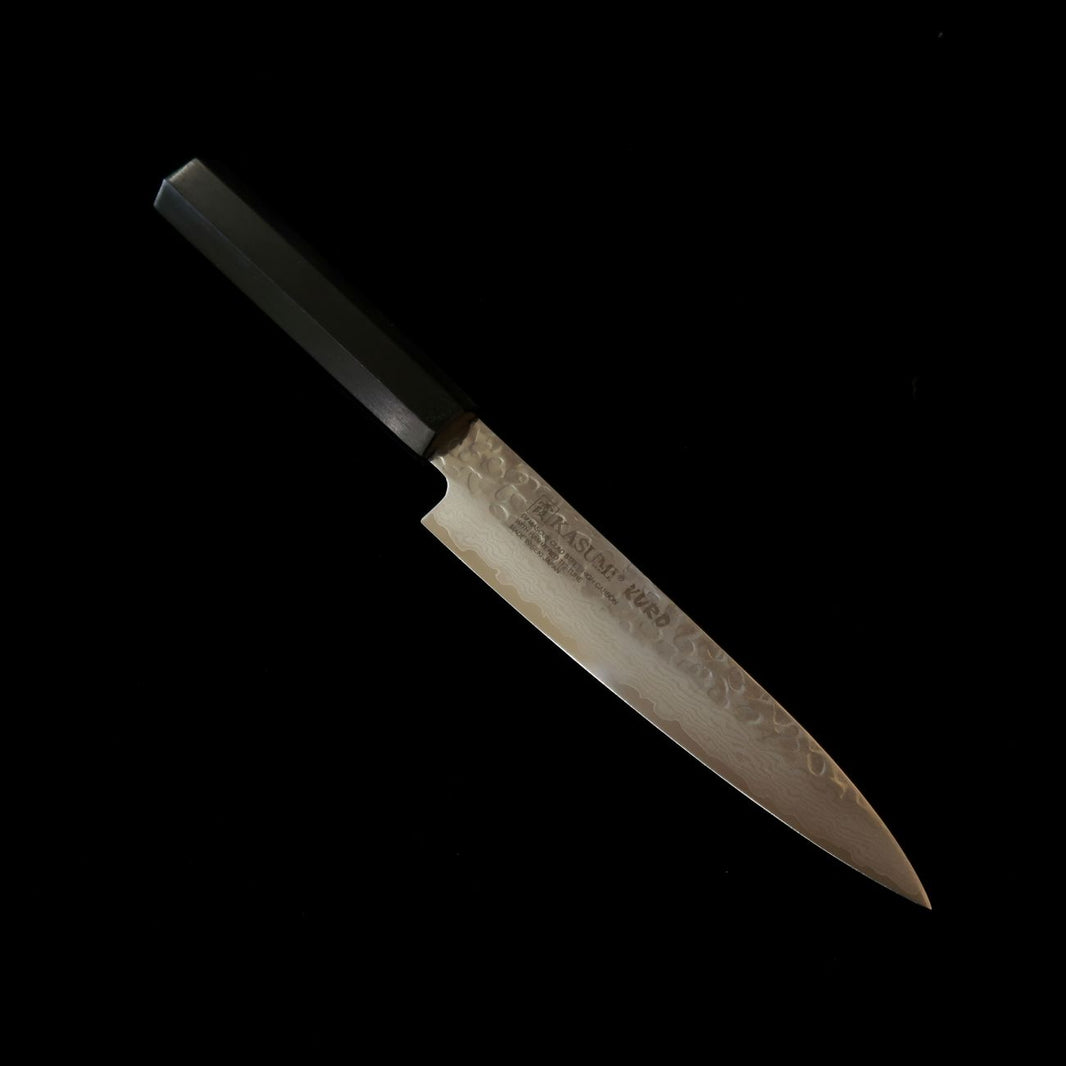 スミカマ SUMIKAMA ペティ モリブデン鋼 ダマスカス 積層強化木柄 KURO  KR-32015 （150mm）