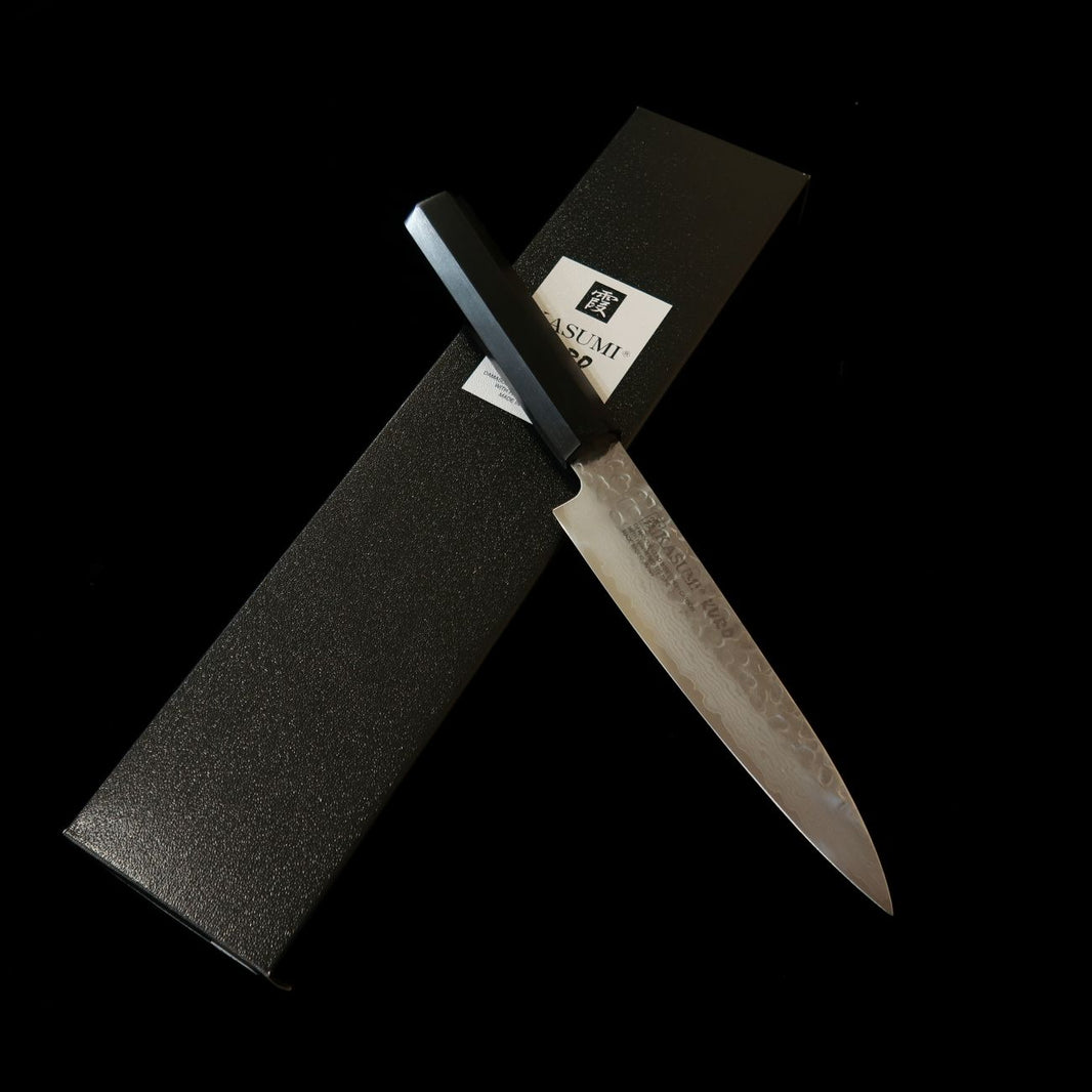 スミカマ SUMIKAMA ペティ モリブデン鋼 ダマスカス 積層強化木柄 KURO  KR-32015 （150mm）