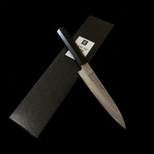 SUMIKAMA KURO Petty, Molybdenum Damascus Steel with Black Reinforced Wood Handle (KR-32015)