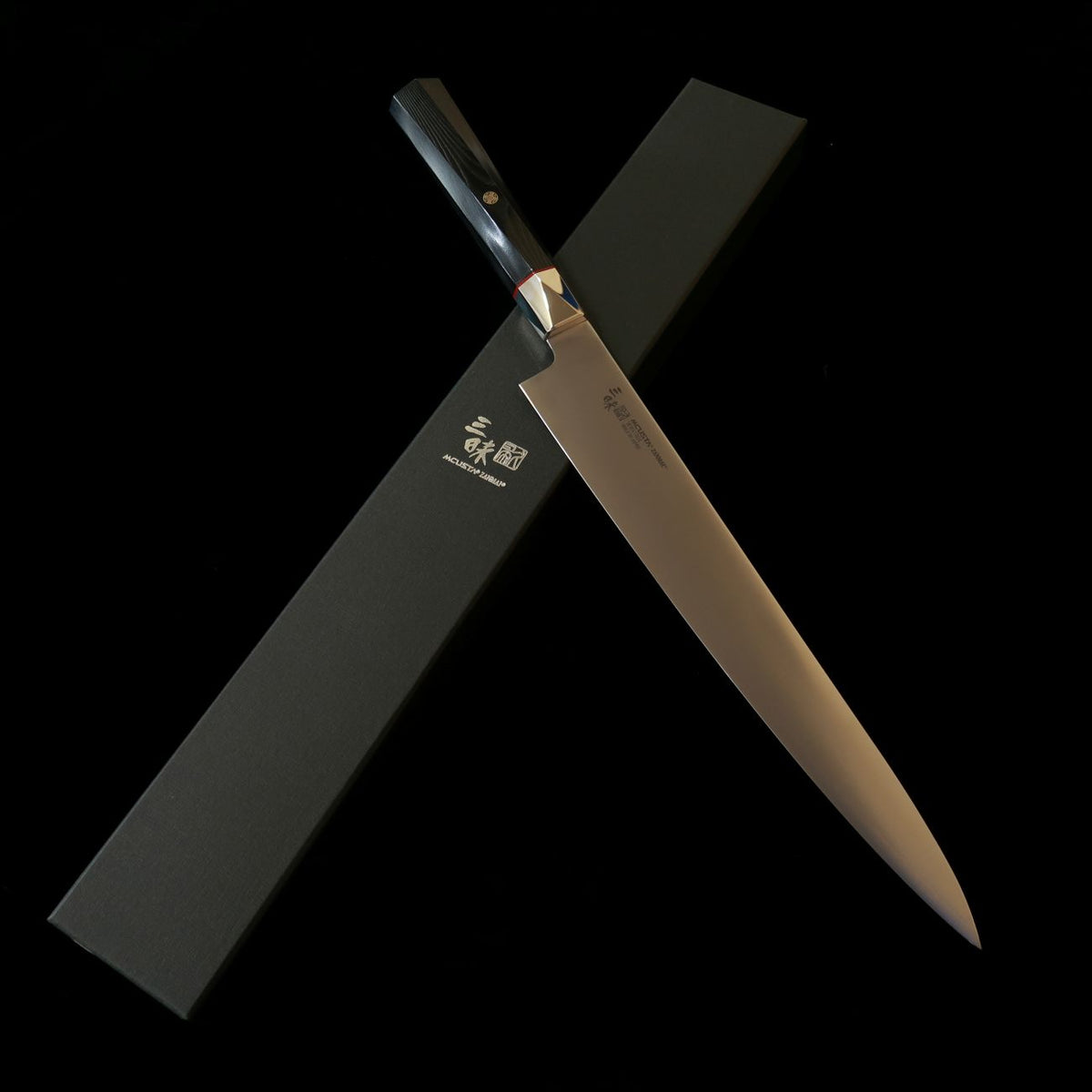 【Novo padrão】Mcusta Zanmai ZANMAI Supreme 3 Twisted Sujihiki (240/270 mm)