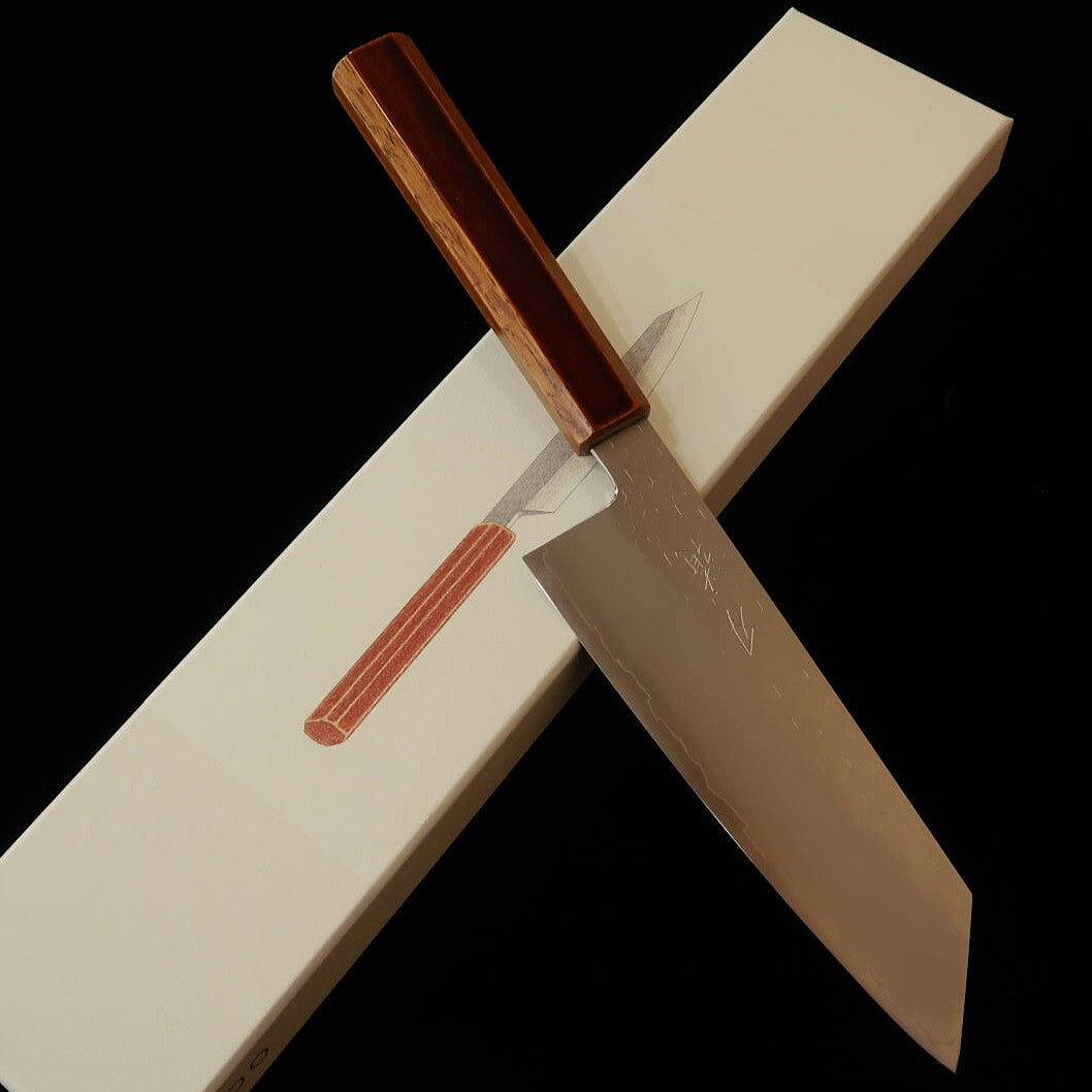 HADO Shiosai SG2 acabado martillado, mango de madera con laca fuki-urushi, bunka (180 mm)
