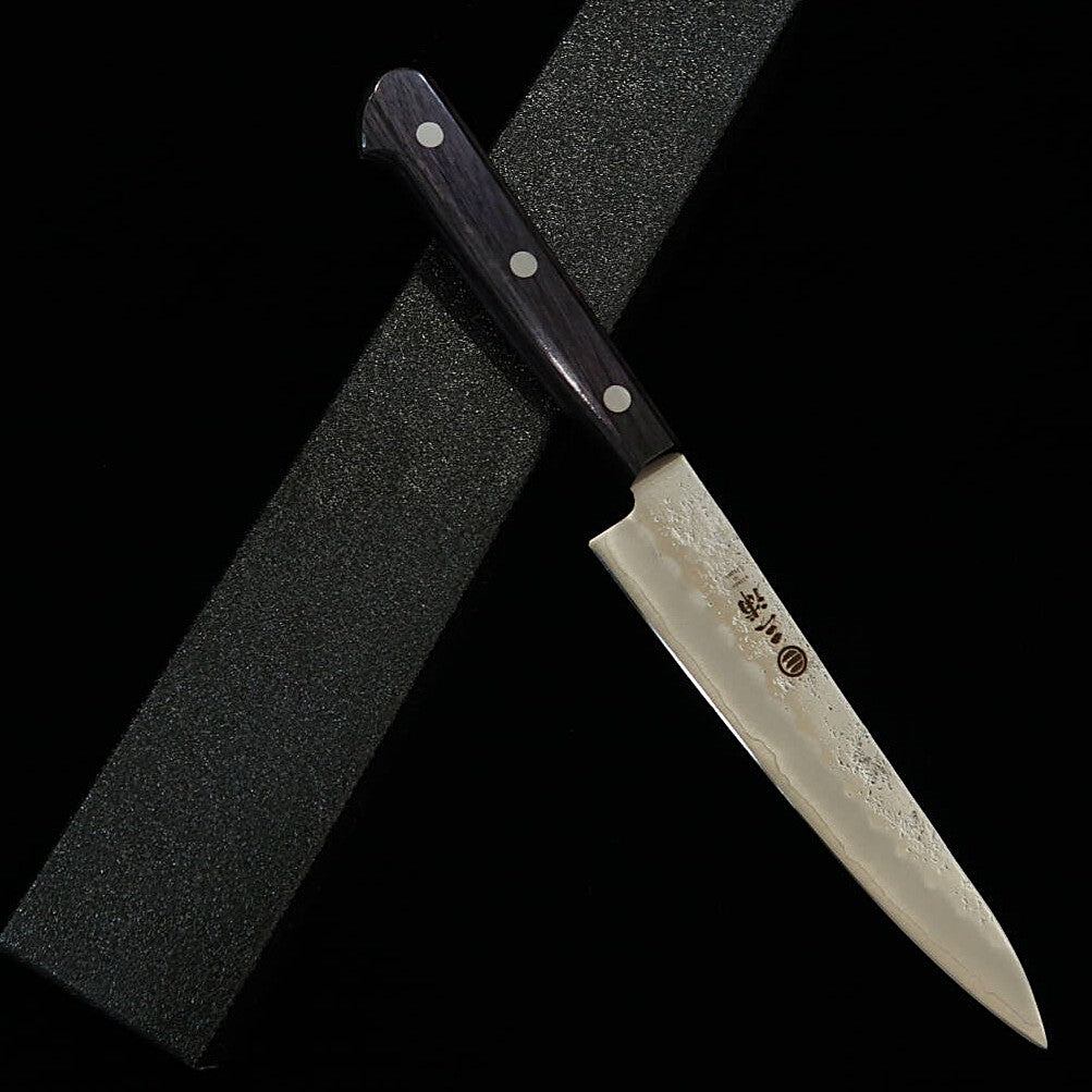 MIURA Miura Petty acero Gin-3 acabado mate con motivo púrpura (135 mm)