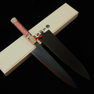 KAGEKIYO Kagekiyo Acero azul nº1 damasco ennegrecido mango personalizado cuchillo de chef (240 mm)