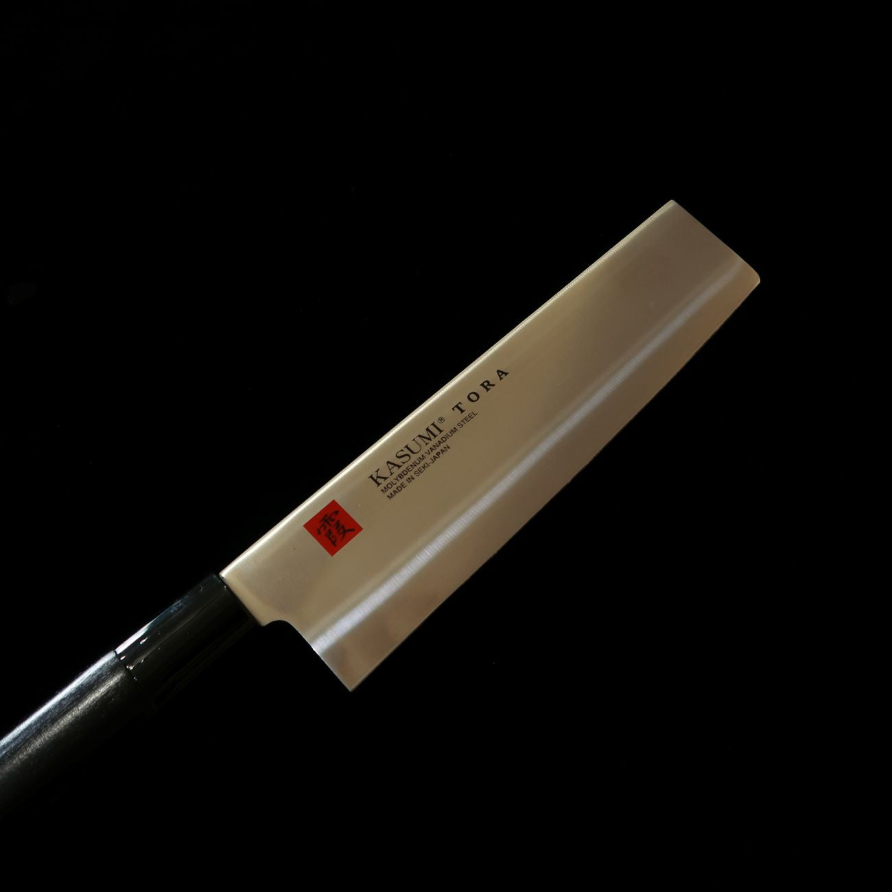 Sumikama Tora Kasumi Nakiri Acier Molybdène Manche en magnolia laqué noir No.36847 (165 mm)