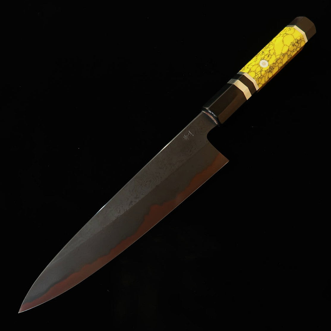 KAGEKIYO Aogami No. 1 Black Damascus Gyuto with Custom Handle (210mm)