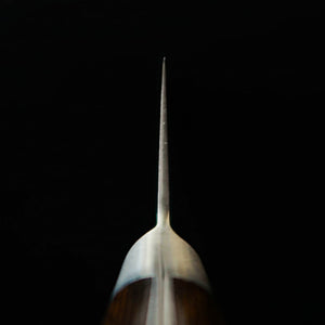 MIURA Miura santoku, acier Gingami n°3, avec mitre, manche en contreplaqué brun (180 mm)