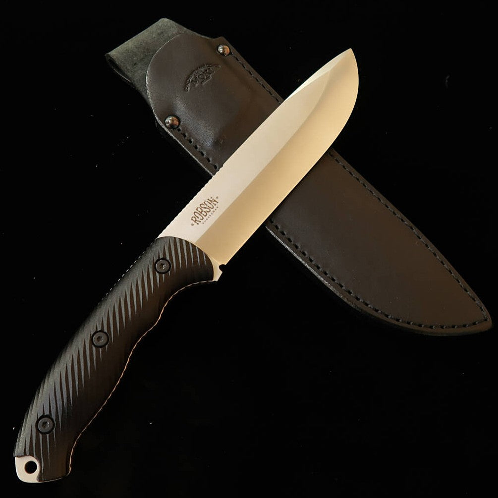 モキMOKI　Berg Robson Ruggedman　MK-2024BM/CO_RGM　VG-10W ブラックリネンマイカルタ （150mm）