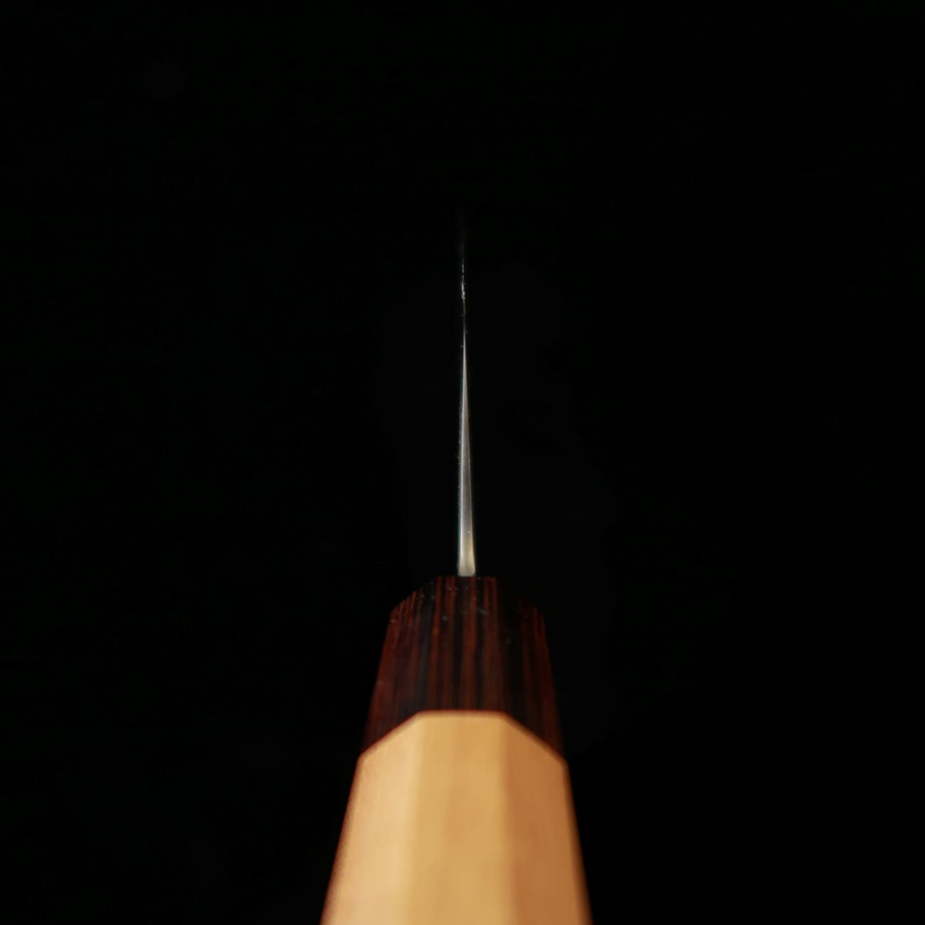Couteau Nakiri HADO Ohryu - Acier Shirogami n°1 (Acier Carbone), Revêtement Inox - Manche en bois de Zelkova (165 mm)