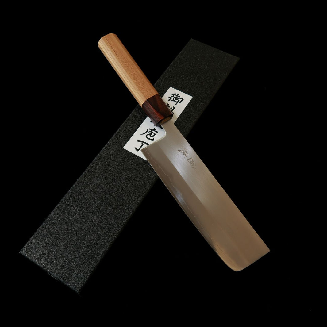 HADO Oinaru Shiro-gami #1 sanmai inoxidable, mango de keyaki, nakiri (165 mm)