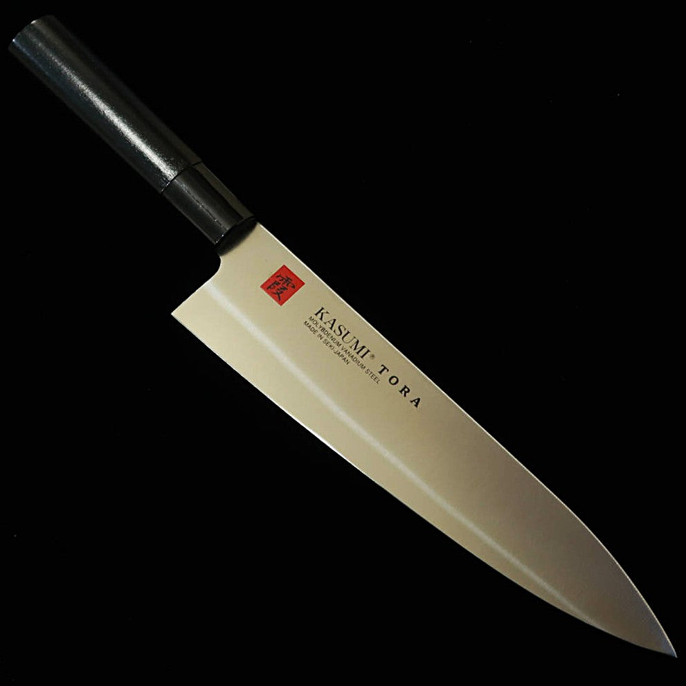 SMIKAMA KASUMI Couteau de chef (Gyuto) TORA - Acier au molybdène, manche en contreplaqué noir (200 mm)