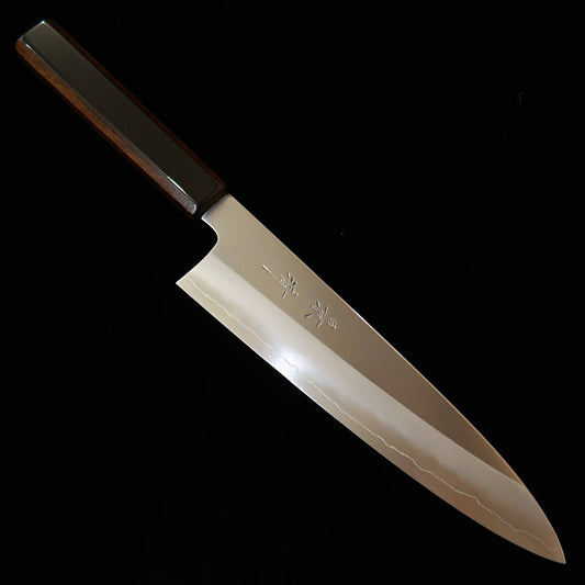 KAGEKIYO Gyuto, Ginsan (Silver 3), Kuro-Roroguri Lacquer Handle (210/240mm)