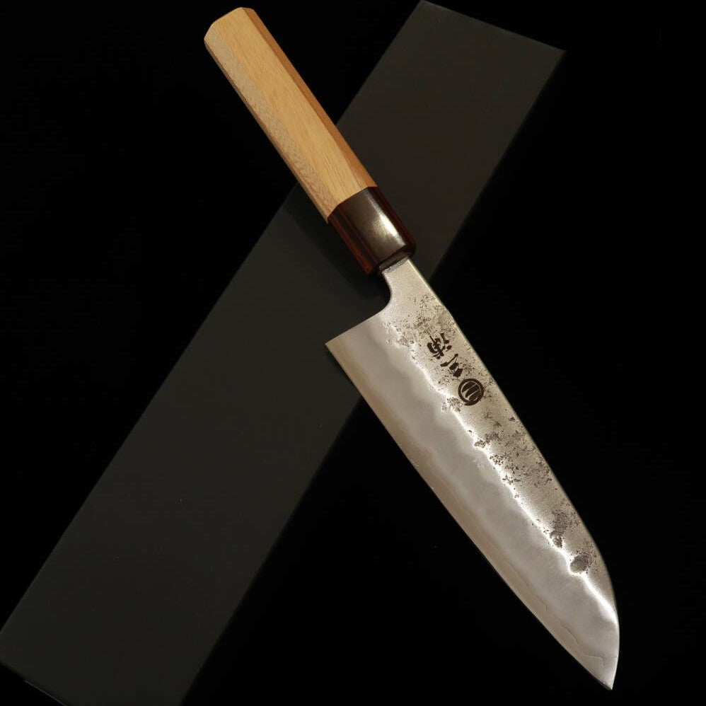Santoku [OUTLET] MIURA Ginsan acabado nashiji