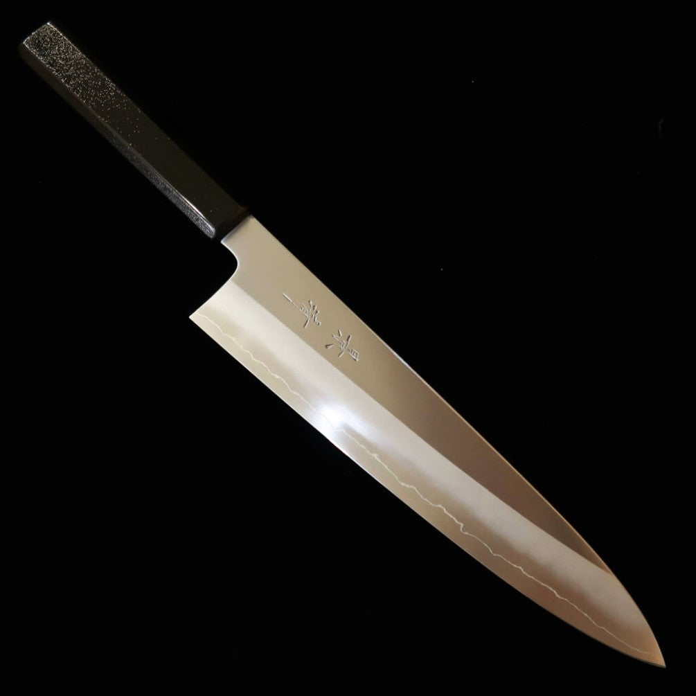 景清 KAGEKIYO 牛刀 銀紙三号 漆平目柄 （240mm）