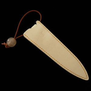 ANNE An, funda para cuchillo petty de 120 mm, cuentas acrílicas blancas × estilo kintsugi dorado