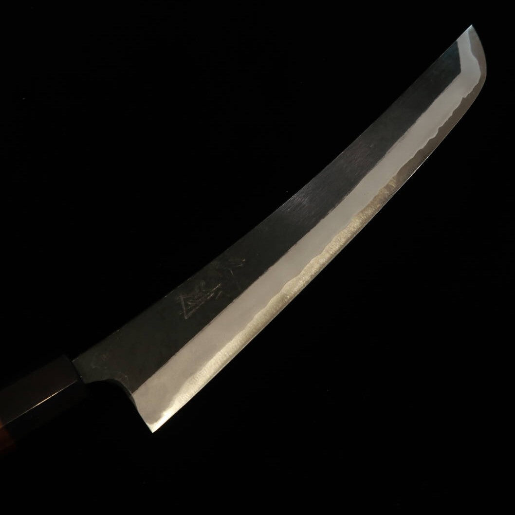 Miura MIURA by Shindo Sujihiki de punta redondeada Aogami No.2 acabado negro, mango octogonal de palisandro rojo (270/300 mm)