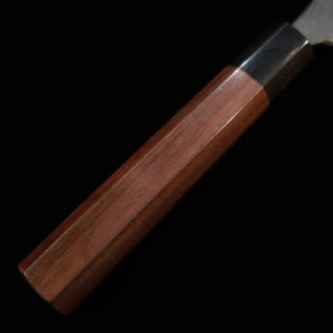 Miura MIURA by Shindo Sujihiki de punta redondeada Aogami No.2 acabado negro, mango octogonal de palisandro rojo (270/300 mm)
