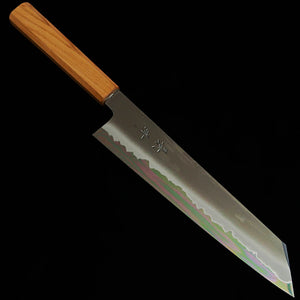Kagekiyo KAGEKIYO Gokujō Shirogami #2 cabo octogonal de cerejeira faca kiritsuke japonesa (240 mm)