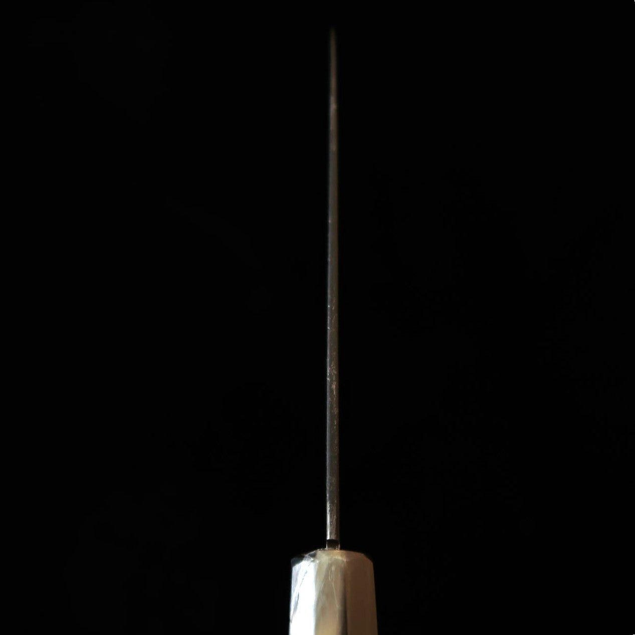 SUISIN Suisin obra de Kenji Togashi forja preta Shirogami nº2 Gyuto cabo octogonal de magnólia com ferrule de chifre branco (210/240mm)