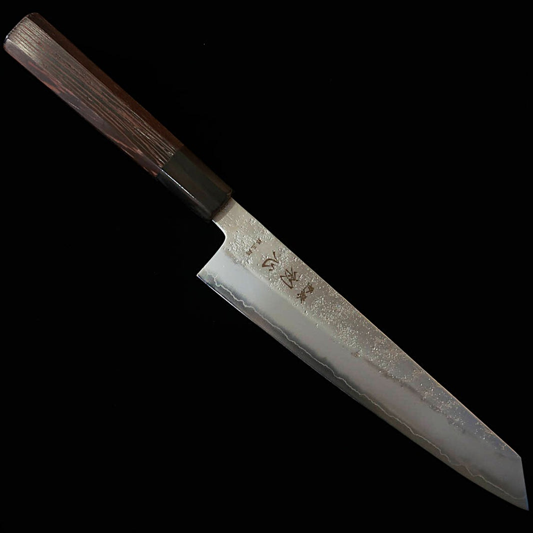 HATSUKOKORO – Ginrei, Gingami n°3, finition nacrée (nashiji), Kiritsuke Gyuto, manche en wengé (205 mm)
