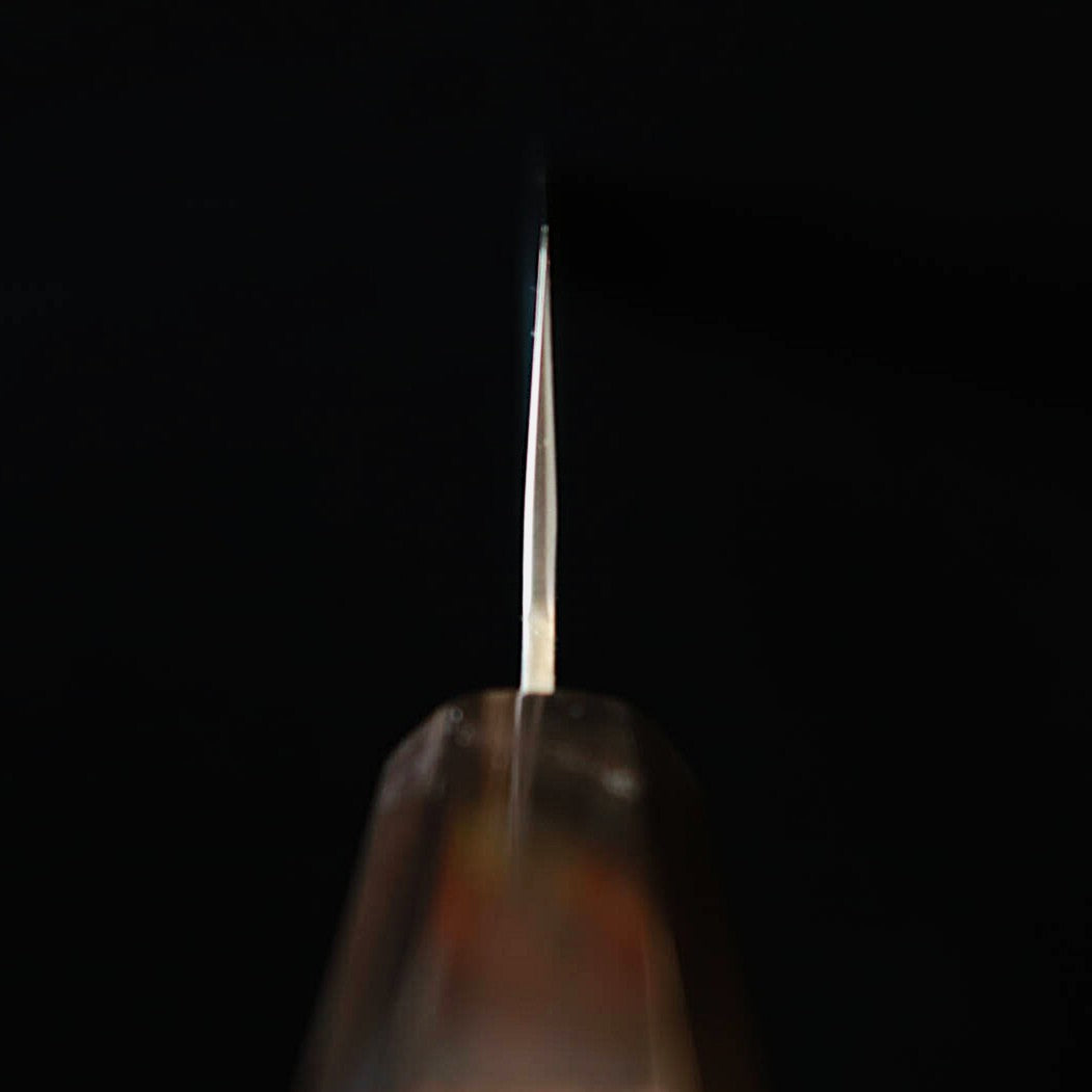 HATSUKOKORO – Ginrei, Gingami n°3, finition nacrée (nashiji), Kiritsuke Gyuto, manche en wengé (205 mm)