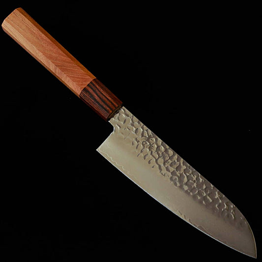 Sakai Takayuki (堺孝行) Couteau Santoku Damas 33 couches, avec manche octogonal en bois de Zelkova (Keyaki) （180mm）