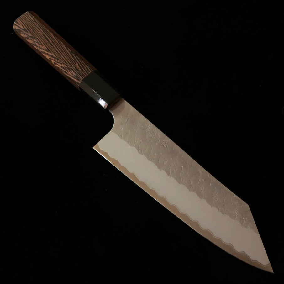 二唐刃物鍛造所 NIGARA 文化 青紙スーパー 鎚目 ウェンジ八角柄（180mm）