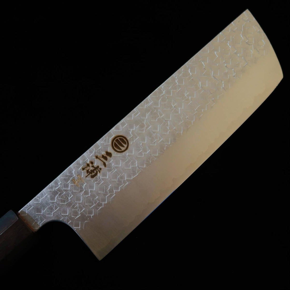 Miura MIURA Nakiri SG2 Hammered Finish Ebony Turquoise Octagonal Handle (160mm)