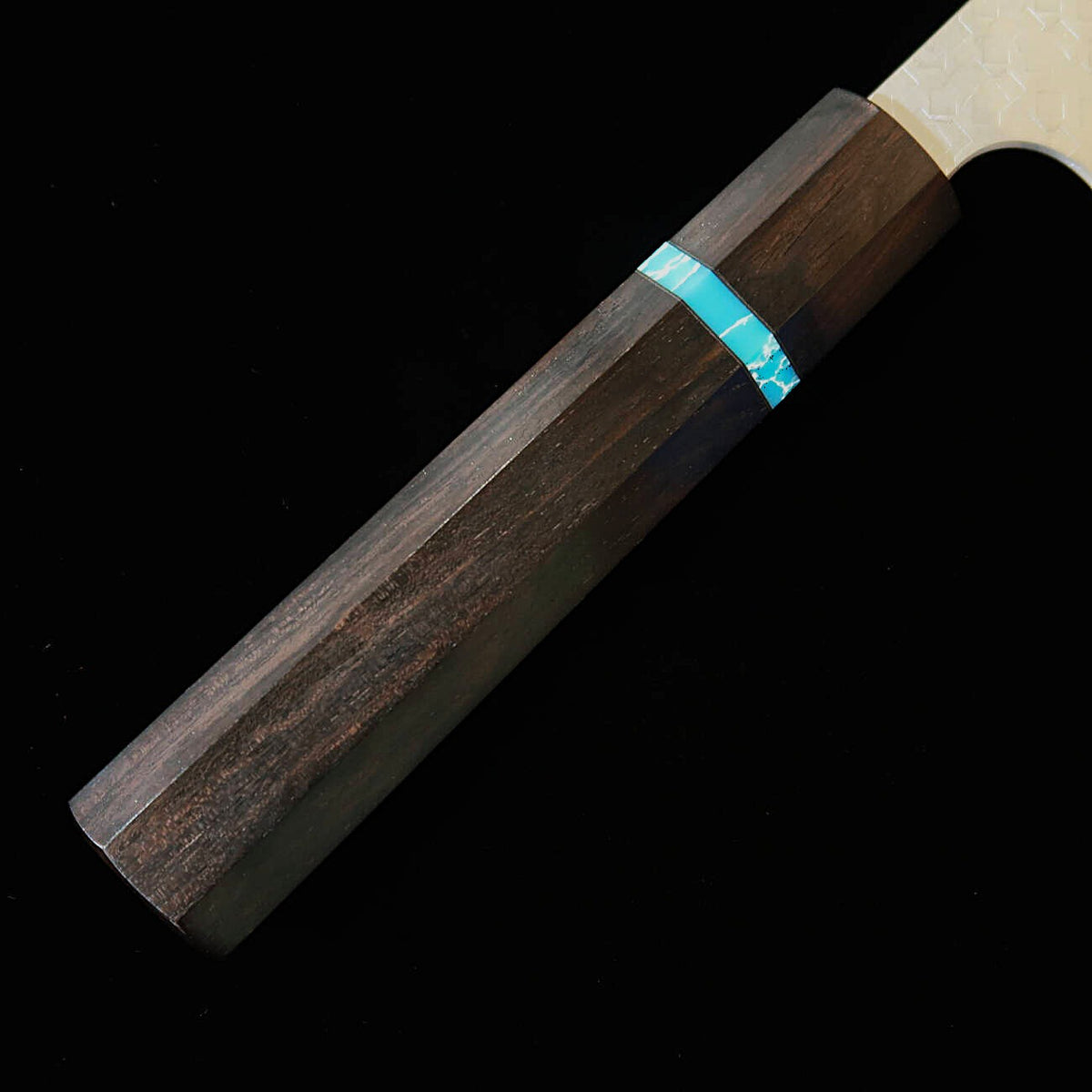Miura MIURA Nakiri SG2 Hammered Finish Ebony Turquoise Octagonal Handle (160mm)