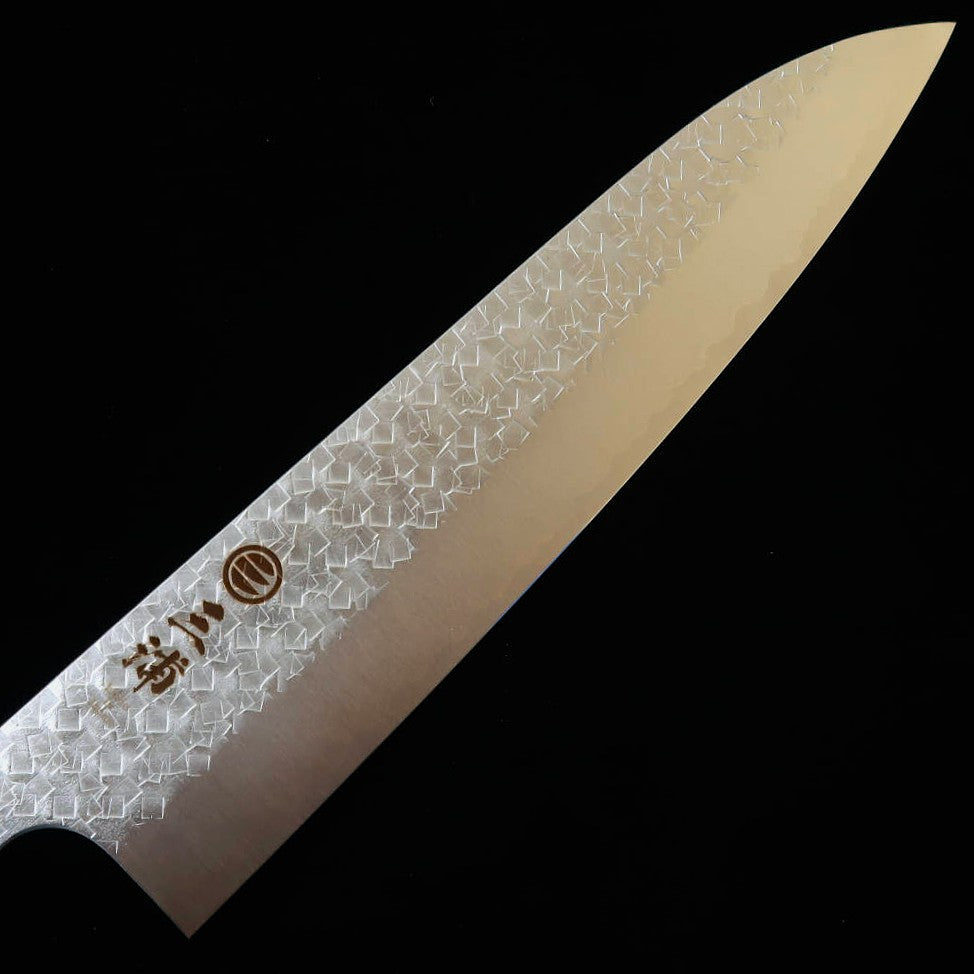 Miura (三浦) Couteau de chef (Gyuto) SG2 martelé, avec manche octogonal en ébène et turquoise （210mm）