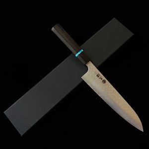 Miura MIURA Gyuto SG2 Tsuchime Cabo Octogonal de Ébano com Turquesa (210 mm)