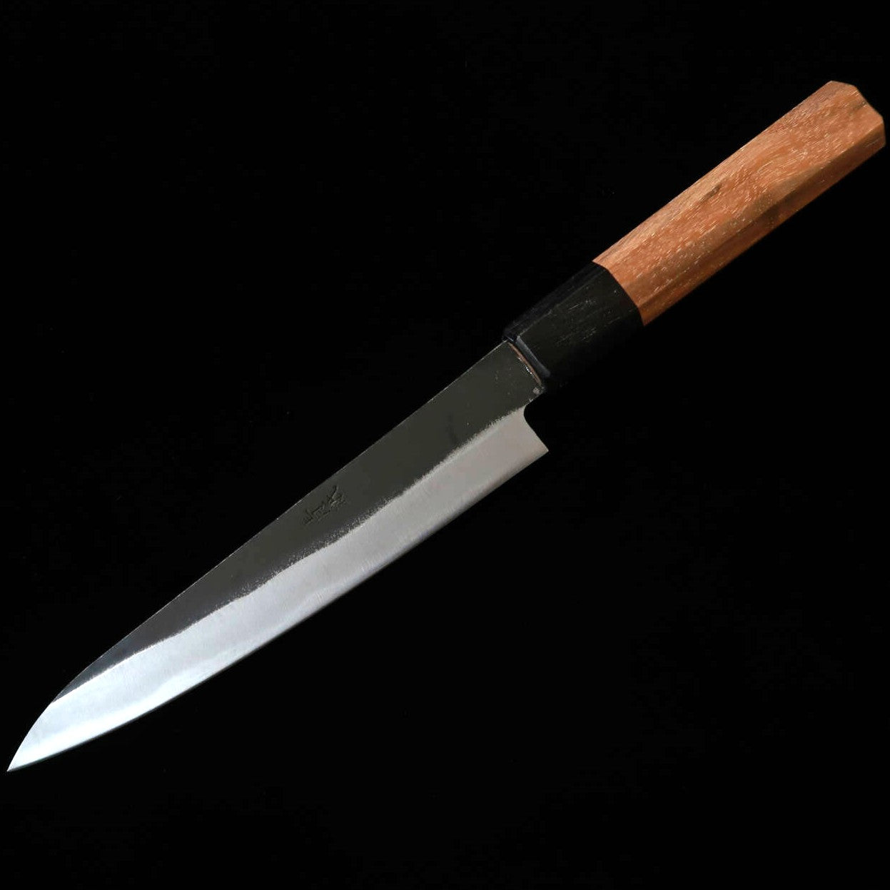Miura Petty Knife, Blue Steel No. 1, Kurouchi, Walnut Octagonal Handle (150mm)