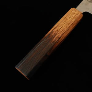 MIURA Santoku, Ginsan no. 3, Nashiji with Burnt Urushi Octagonal Handle (165mm)