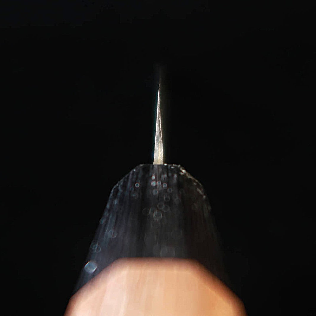 MIURA – petty acier Aogami n°1, finition noire forgée, manche octogonal en noyer (150 mm)