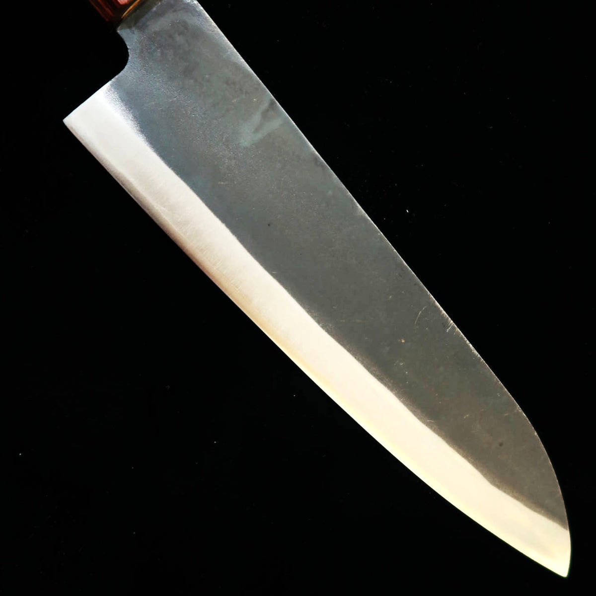 Miura Gyuto, White Steel No. 1, Stainless Steel, kurouchi finish with Keyaki Wood Octagonal Handle (210mm)