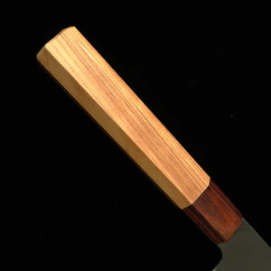 Miura Gyuto, White Steel No. 1, Stainless Steel, kurouchi finish with Keyaki Wood Octagonal Handle (210mm)