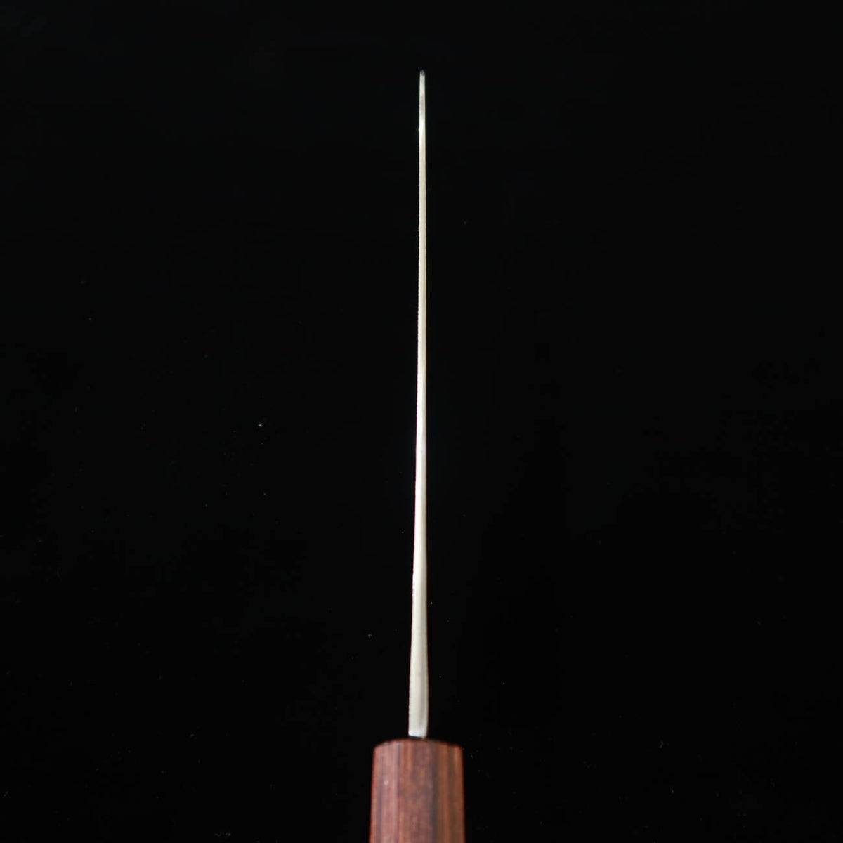 Miura Gyuto, White Steel No. 1, Stainless Steel, kurouchi finish with Keyaki Wood Octagonal Handle (210mm)