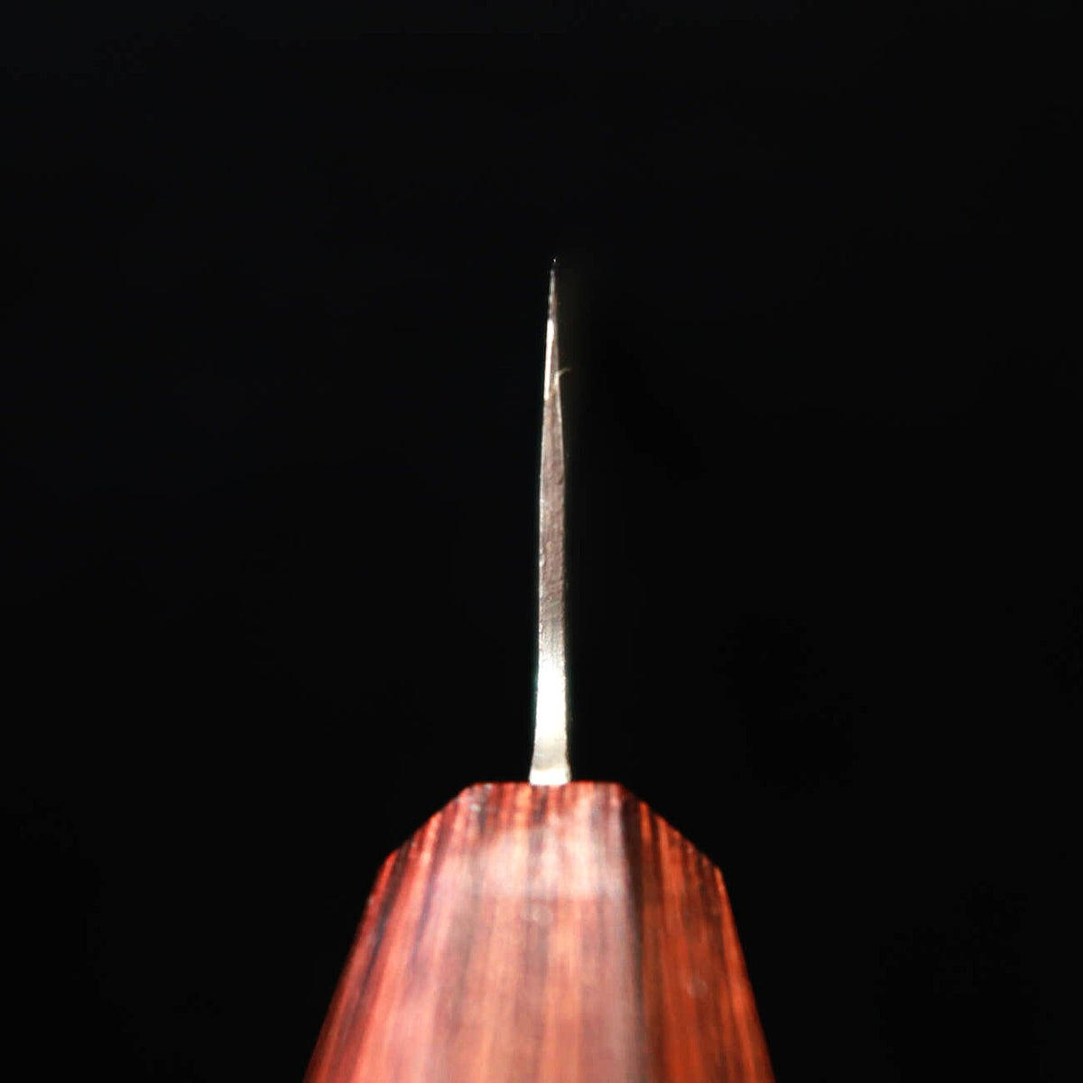 Miura Gyuto, White Steel No. 1, Stainless Steel, kurouchi finish with Keyaki Wood Octagonal Handle (210mm)