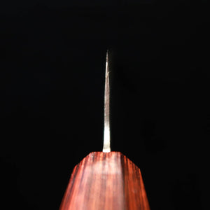 Miura Gyuto, White Steel No. 1, Stainless Steel, kurouchi finish with Keyaki Wood Octagonal Handle (210mm)