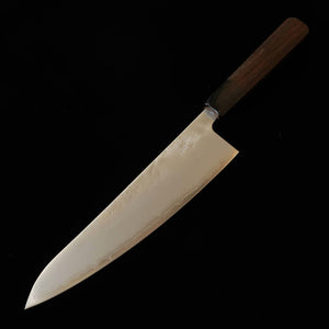 HATSUKOKORO Shoshin Ginrei gyuto Gin-san n°3, finition « peau de poire », manche en wengé (210 mm)