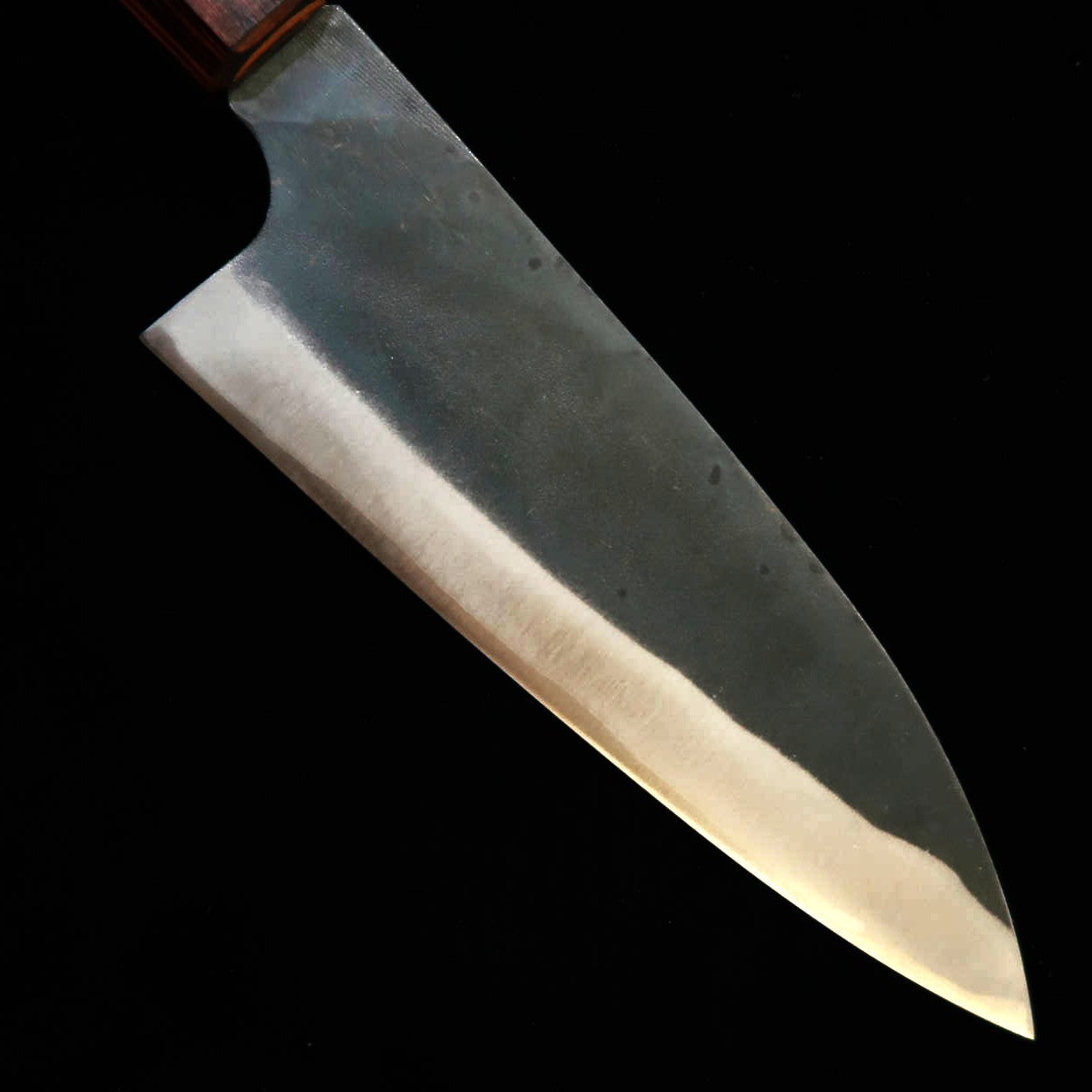 三浦MIURA 舟行 青紙一号 ステン割込 黒打 欅八角柄（165mm）