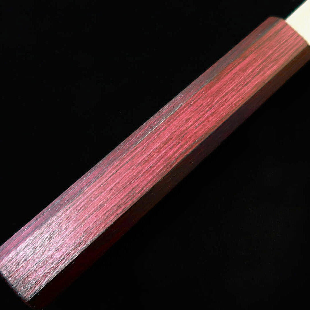 Miura Gyuto, Ginsan Steel No. 3, Rope Pattern, Damascus, Purple Oak, Octagonal Handle (210mm)