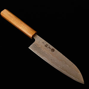 Miura MIURA Santoku Aço sueco Acabamento Nashiji Cabo octogonal de carvalho (165 mm)