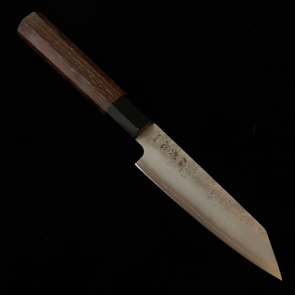HATSUKOKORO « Ginrei » Gin-san n°3 finition satinée couteau petty kiritsuke manche en wengé (125 mm)