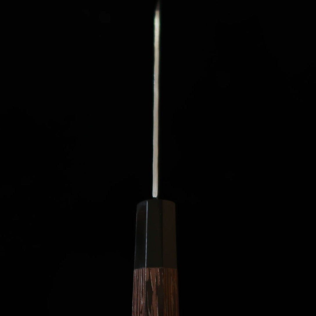 HATSUKOKORO « Ginrei » Gin-san n°3 finition satinée couteau petty kiritsuke manche en wengé (125 mm)