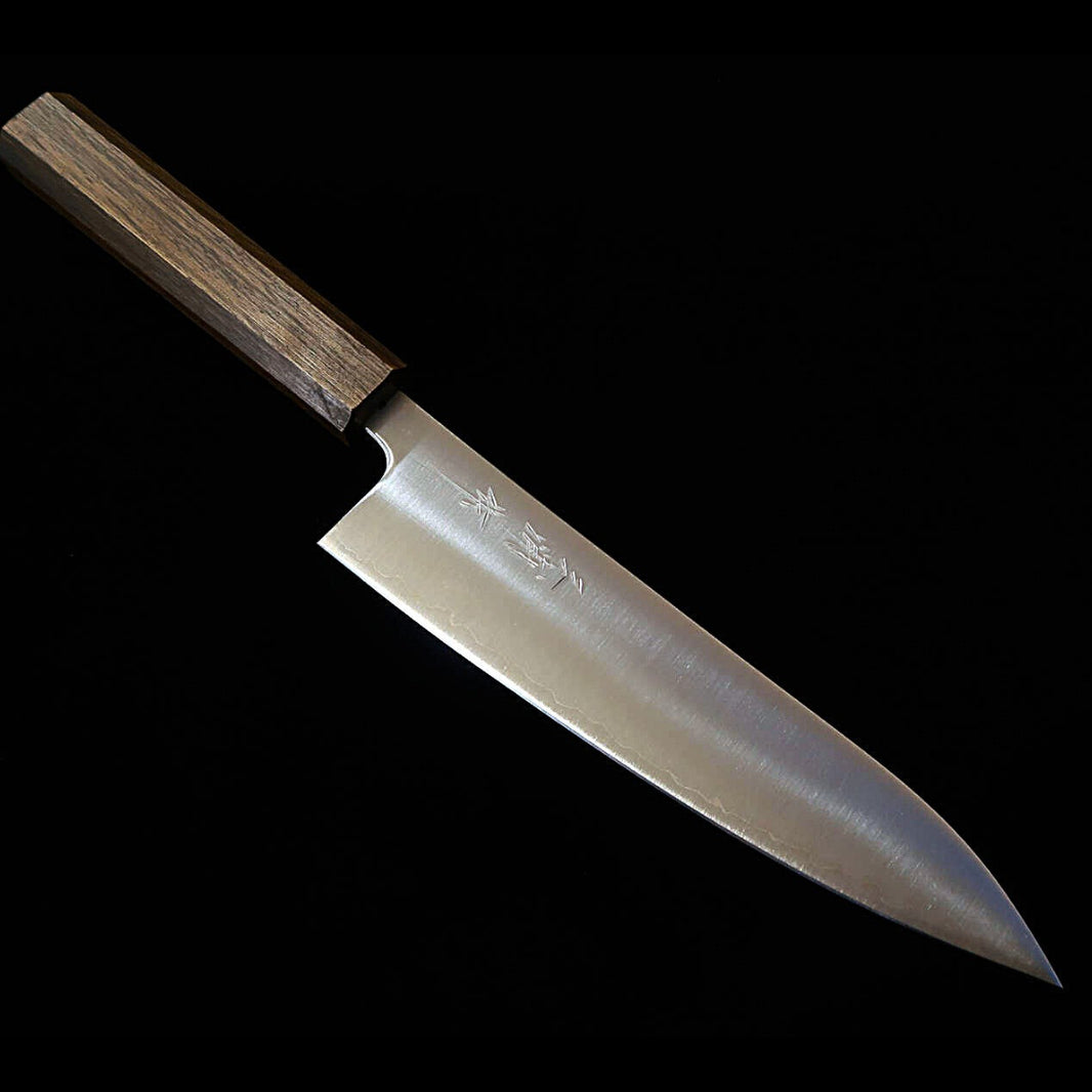 三浦MIURA 牛刀 青紙スーパー 磨き 黒樫八角柄 （180/210/240mm）