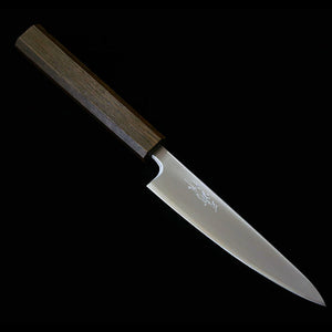 三浦MIURA ペティ 青紙スーパー 磨き 黒樫八角柄（135mm）