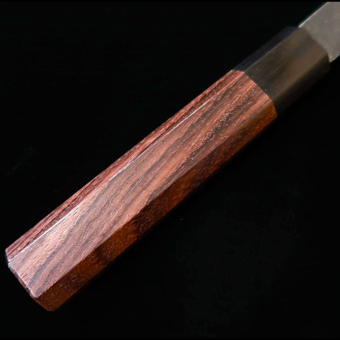 三浦MIURA 牛刀 青紙スーパー 黒打 紫檀八角柄（210mm）