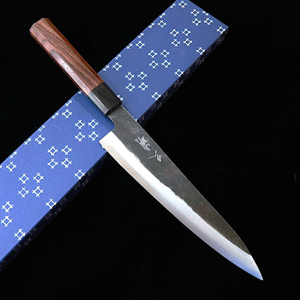 Miura MIURA gyuto Aogami Super finition kuro-uchi manche octogonal en bois de santal violet (210 mm)