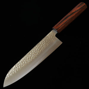 MIURA santoku AUS8 martelado cabo de mogno 180 mm